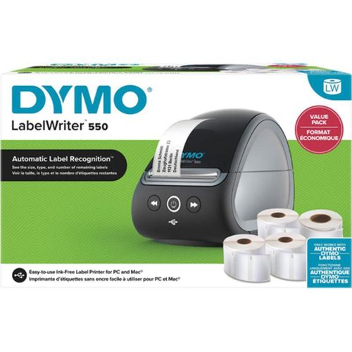 Dymo LabelWriter 550 Etikettendrucker + 4 Rollen mit Etiketten