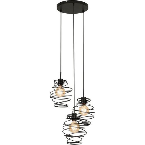 Pendelleuchte Hängelampe BRILONER LEUCHTEN SWIRL, 60 W, IP20, schwarz, Metall, exkl. 3x E27, Ø 30 cm