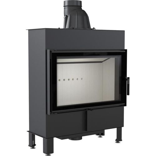 Kamineinsatz aus Stahl KRATKI LUCY SLIM 10 kW Ø 160 mit Türfeder