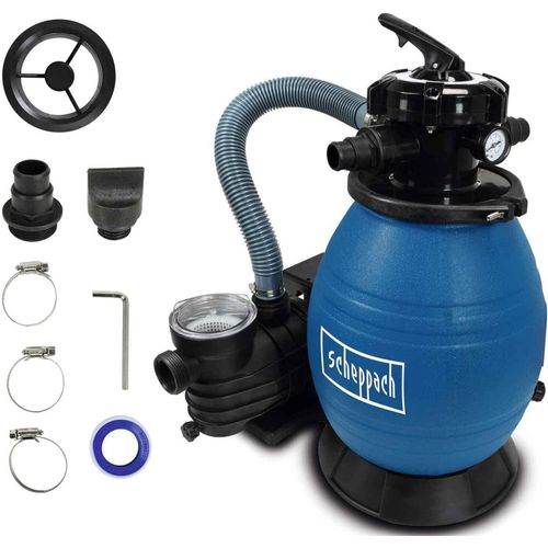 SCHEPPACH PSFA26 Sandfilteranlage Poolfilter Poolpumpe 13800 l/h Filterleistung