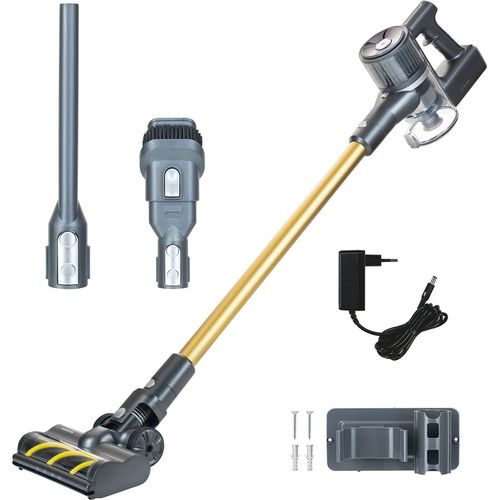 Genius INVICTUS X8 Akku Staubsauger, Handstaubsauger kabellos Wechselakku 3 Fach HEPA Filter beutellos gegen Tierhaare Viren Bakterien