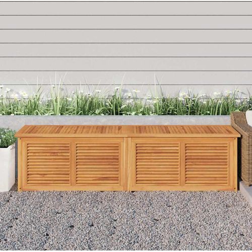 vidaXL Gartenbox mit Beutel 200x50x55 cm Massivholz Teak