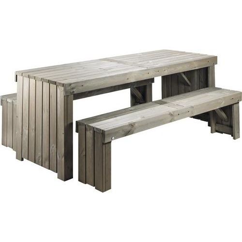 Gartenmöbel-Set Amsterdam Kiefer 8-Sitzer 3-teilig grau