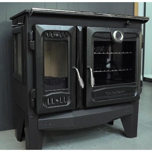 EEK A+ Panorama-Holzherd Modell 216-3D mit 8,5kW - Bauart 1 - viel Gusseisen