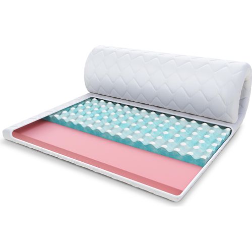 Topper 100x200 cm Matratzenauflage MALTA mit Visco-Schaum Matratzenschoner H2 H4 mit Premium Bezug