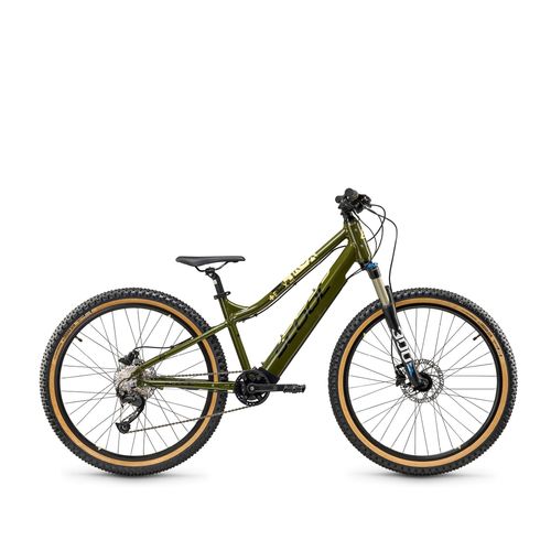 S'COOL e-troX race 26 Zoll 9-Gang Alivio Olive/Beige | Kinderfahrrad | Jugendfahrrad | 26 Zoll | Mountainbike | Kinder E-Bike | Elektrofahrrad| 9 Gang
