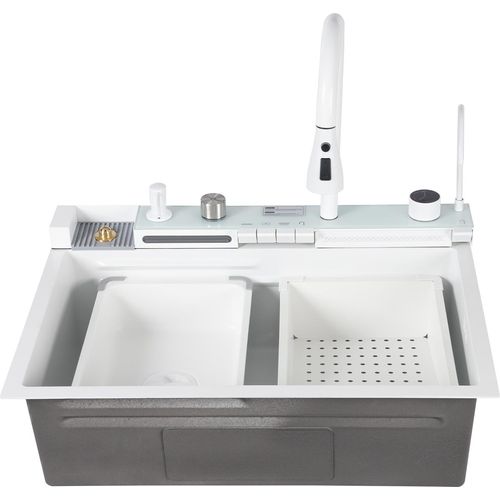 Digitale Küchenspüle Edelstahl Spülbecken Wasserfallspüle