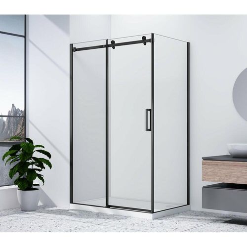 DRAGON BLACK Rechteckige Duschkabine 1300x800mm L/R Variante