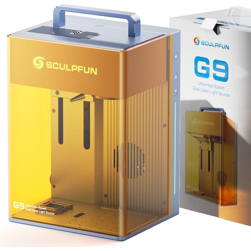 SCULPFUN G9 Dual Laser Gräviermaschine: 10W Dioden+1064nm Infrarot Laser Gräviermaschine,Geeignet für die Gravur von über 300 Materialien