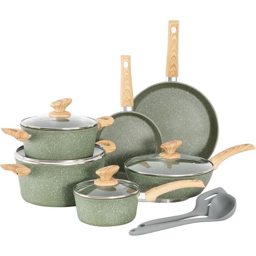Kitchen Academy 12tlg Antihaft Topfset Induktion Gasherde Grün