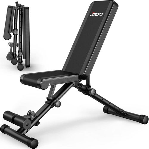 JOROTO Verstellbare Hantelbank Bauch Folding Flach 318 kg Belastung
