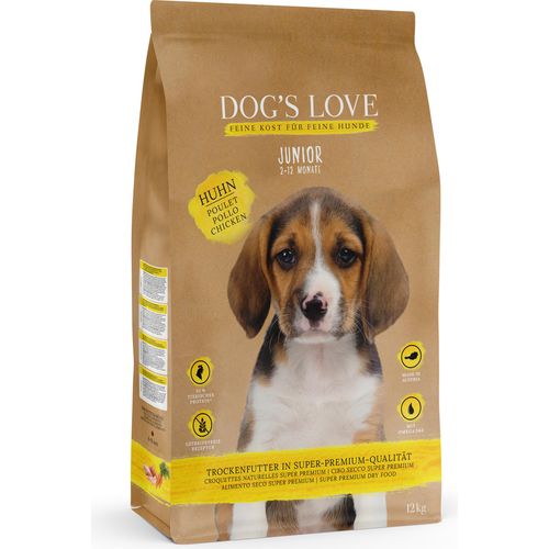 DOG'S LOVE Trockenfutter Junior Huhn, 12 kg