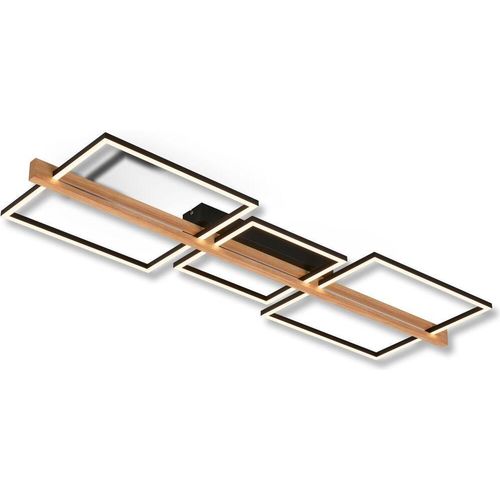 LED Deckenlampe Holz LED Deckenleuchte Wohnzimmer Dimmbar Schlafzimmer Flur