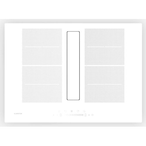 Klarstein Chef-Fusion Induktionskochfeld Mit Dunstabzug - 7.200-W-Flex-Zone, 590 m³/h Saugleistung, Energieeffizienzklasse A, Touch-Bedienung, Platzsparend, Glasoberfläche, Kindersicherung