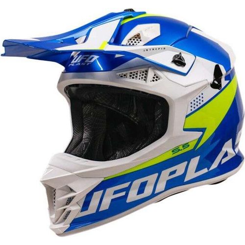 UFO PLAST Crosshelm Intrepid 2 Helmscha blau / gelb Gr. 61 / 62 = XL