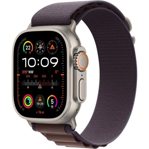 Apple Watch Ultra 2 Alpine Loop M 49 mm Titan GPS + 4G - Smartwatch - titan/indigo