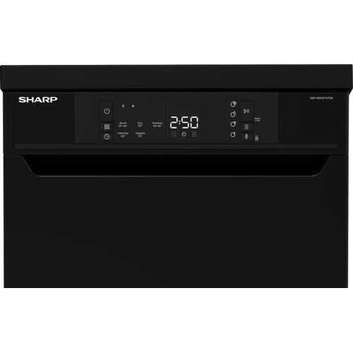 Sharp QW-NS1CF47DB-DE Geschirrspüler, freistehend, 45cm, schwarz