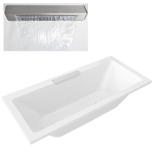 Badewanne 180x85cm mit Wasserfalleinlauf