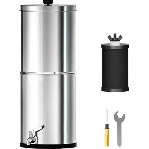 Wasserfiltersystem 1 Gallone Edelstahl Aufsatzsystem mit Filtern K8779 Ohne Halterung