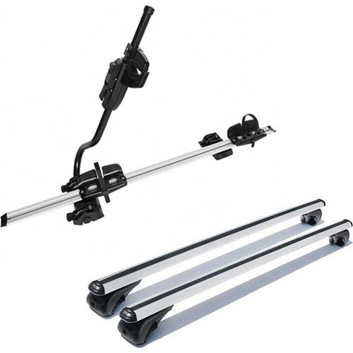 Dachträger + Fahrradträger Satz für Ford Kuga 2008-2025 Aluminium Silber 3tlg
