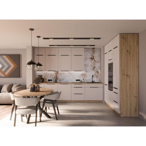 Küchenmöbel-Set Solea Cashmere 310 + 180 cm mit Arbeitsplatte