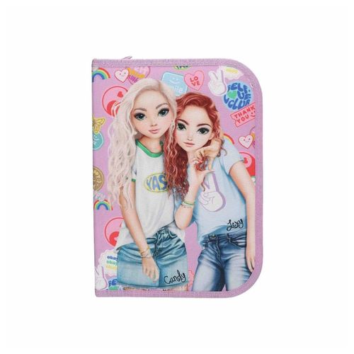 Depesche Deluxe Federtasche GIRL POWER inkl. Stifte TOPModel 5 x 15,5 x 22 cm