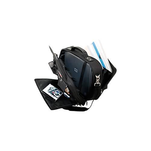 LIGHTPAK® Notebook-Tasche ARCO, geeignet für Laptops bis 15″, 2 Fächer & Schultergurt, B 405 x T 160 x H 330 mm, Polyester, schwarz