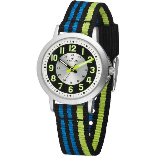 Quarzuhr ATRIUM, bunt (blau, neongrün), Armbanduhren, Kinder, Armbanduhr,Kinderuhr,Lernuhr,Mädchen, Jungen,Schulanfang,Geschenkidee
