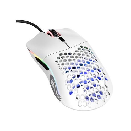 Glorious PC Gaming Race Model O - Matt Weiß - Gaming Maus (Weiß mit RGB Licht)