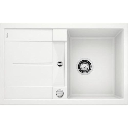 BLANCO Metra 45S - Spülbecken - SILGRANIT - 1 Becken - umschaltbare Auffangschale - automatischer Ablauf - inklusive Siphon - weiß