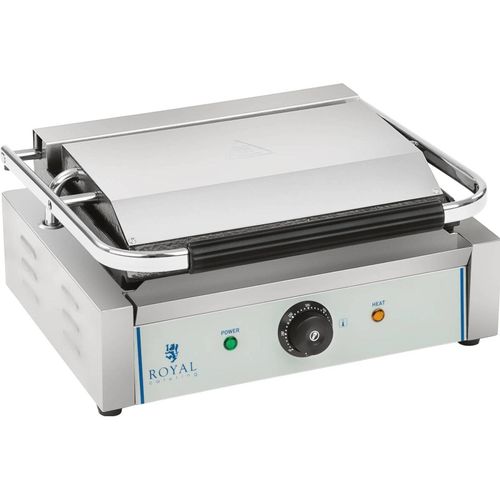 Royal Catering Kontaktgrill - geriffelt - 2.200 W