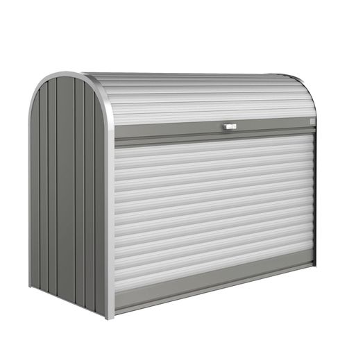 Biohort Rolladenbox StoreMax Mülltonnenbox Fahrradbox 160 - (163x78x120cm) quarzgrau-metallic