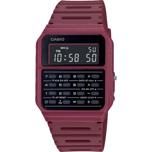 Casio Vintage Armbanduhr Taschenrechner-Uhr CA-53WF-4BEF rot