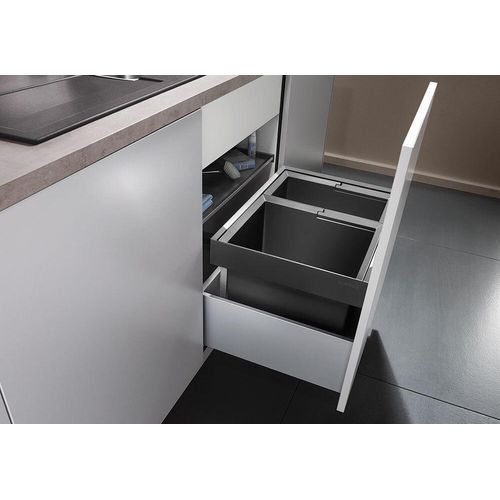 BLANCO FLEXON II 45/2 Mülltrennsystem Frontauszug / Kunststoff / Anthrazit / 2 x 16 Liter