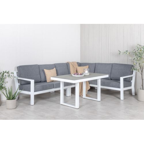 Barcelona Loungeset 2 Teile grau,weiß.