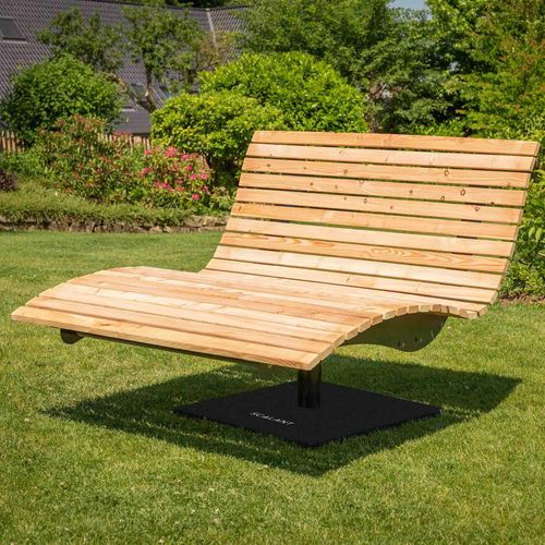 Waldsofa Swing mit Auflage, Kissen und Schutzhülle, Lärche, 360° drehbar