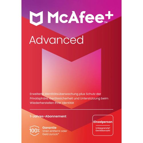 MCAFEE Virensoftware "McAfee+ Advanced - Einzelperson", eh13, Software
