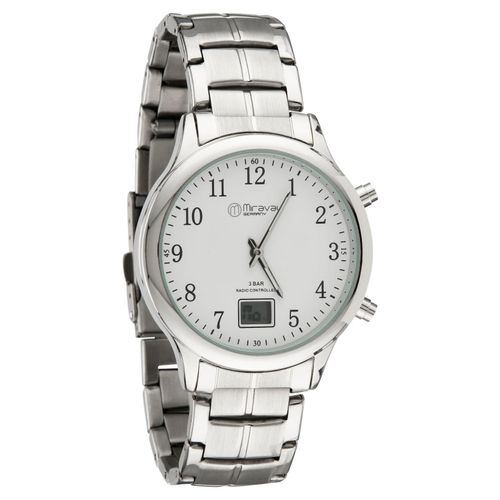 Miraval Funk-Armbanduhr mit Edelstahlarmband Funkuhr 41 mm Edelstahl 20 mm