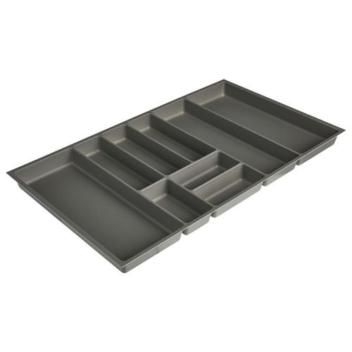 Nobilia Besteckeinsatz Depot , Schiefer , Kunststoff , 9 Fächer , 90x4.9x50 cm , Küchenzubehör, Besteckkästen