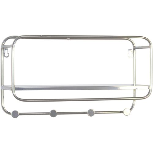 Wandregal, silber (silberfarben), B:45cm H:25cm T:15cm, Metall, HOFMANN LIVING AND MORE, Regale