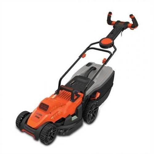 Black & Decker BLACK+DECKER BEMW461ES-QS Tondeuse à Gazon Filaire 6 Hauteurs, 1400 W, Orange, 34 cm