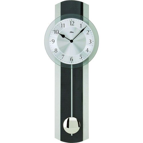 SELVA SELVA Funk-Pendelwanduhr Carbon-Optik Taching