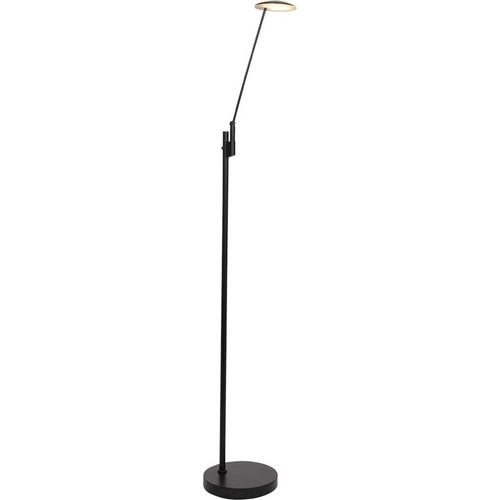 LED Stehleuchte, Dimmer, Metall, Schwarz, H 143 cm