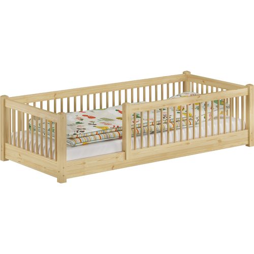 Kinderbett niedriges Bodenbett Kiefer natur 80x180 Kleinkinder Laufstall ähnlich V-60.65-08-180ohne Zubehör