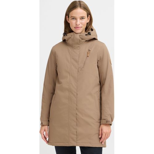 NORTH BEND NBKea Damen Parka Jacke Funktionsjacke wasserdicht atmungsaktiv Kapuze Reißverschlusstaschen Klettband Wassersäule 10.000 mm W-PRO Wetterschutzsystem