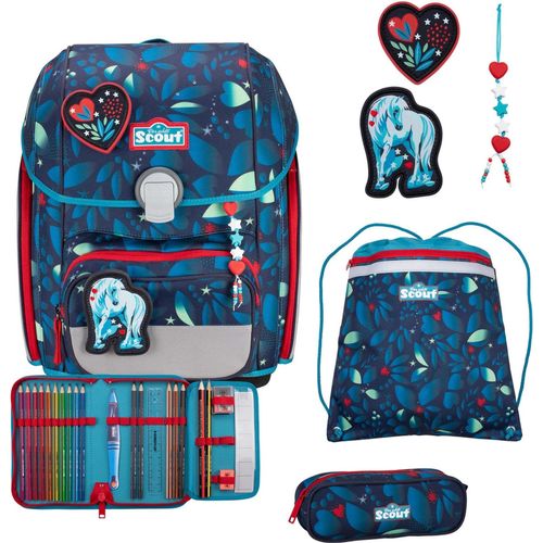 Scout Genius LED Schulranzen-Set 4 tlg. White Unicorn