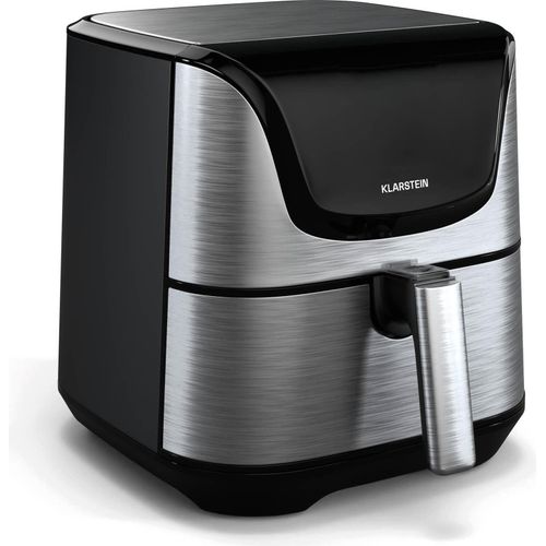 Klarstein AeroVital Deluxe Heißluftfritteuse – 5,4L Airfryer, 1700W, Touch-Display, 8 Programme, Antihaftbeschichtung, Grillrost & Pizzablech, Cooltouch-Gehäuse, Timer & Temperaturkontrolle, Edelstahl