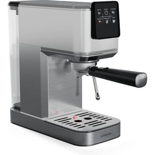 Klarstein SteelPresso Slim Touch Siebträgermaschine – 20-Bar, 1350W, 1,2L Wassertank, Dampfdüse, Edelstahl, Kompakt, Einfache Bedienung, Leichte Reinigung, Kaffeemaschine Siebträger
