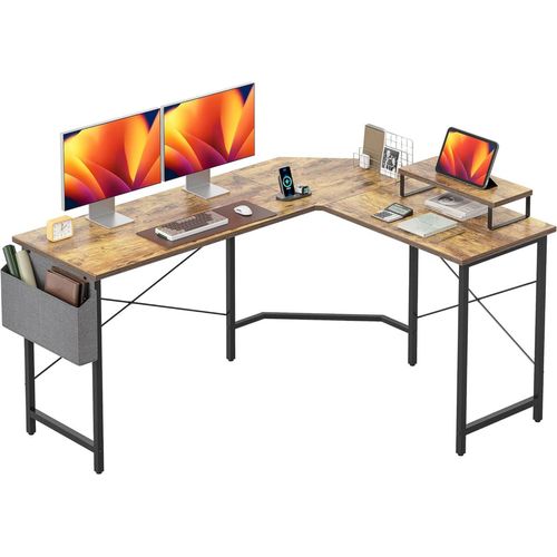 Cubiker Gaming Tisch Eckschreibtisch 150x120cm Vintagebraun