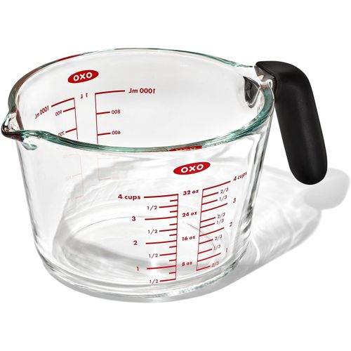 Messbecher OXO GOOD GRIPS, transparent, Volumen 1 l, Glas, Messbecher, ohne Deckel
